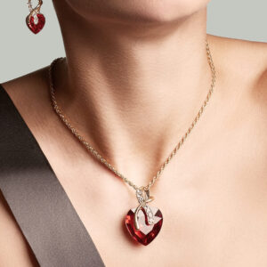 Ruby Crystal Pendant Chain